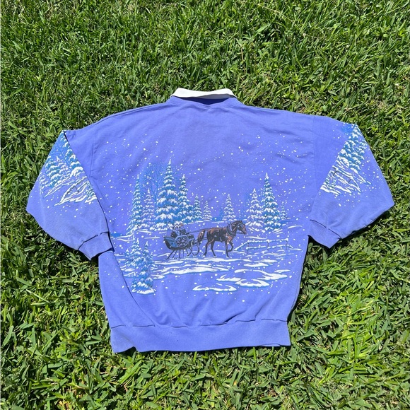 Vintage 90s Lifestyle All Over Print Wrap Around Animal Nature Shirt Size XXL - Picture 2 of 8